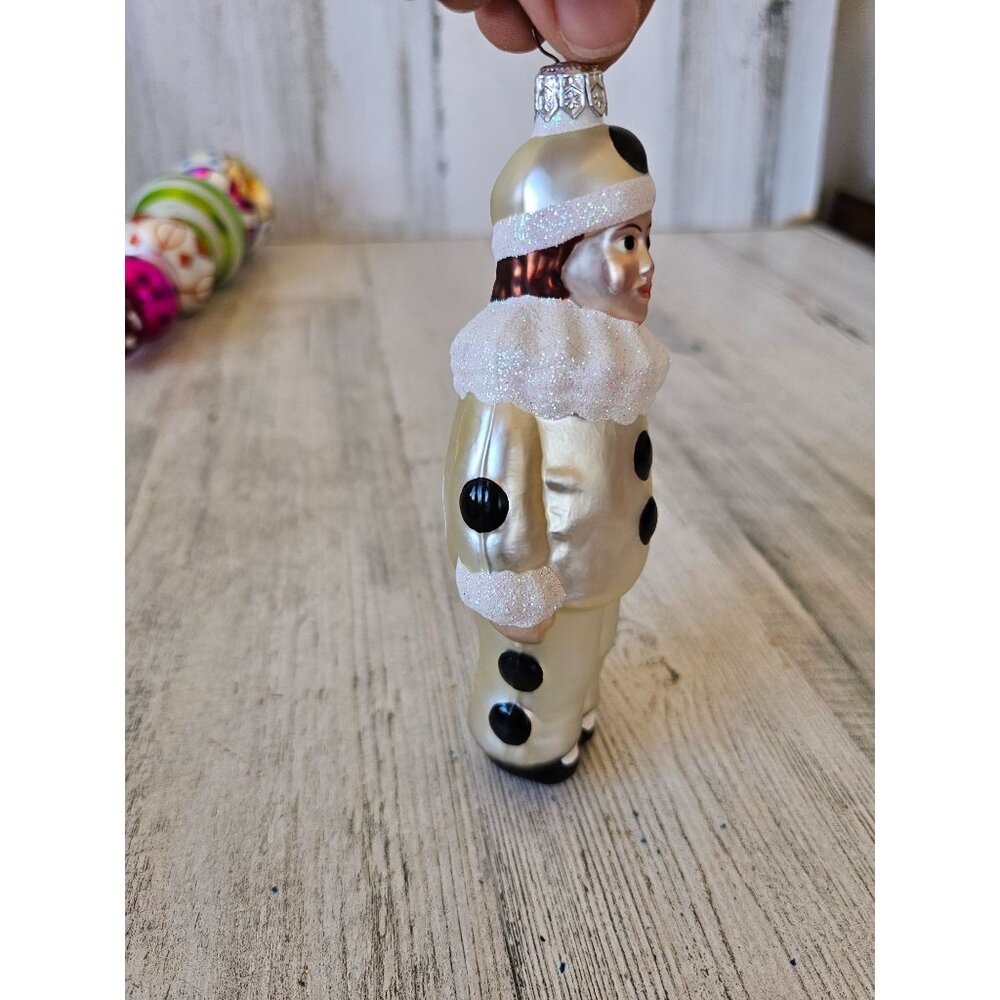 vintage Patricia Breen‎ Clown jester lady ornament glass Xmas tree